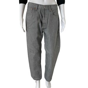Men's 501 Gray Wash Button Fly Straight Leg Denim Jeans size 34